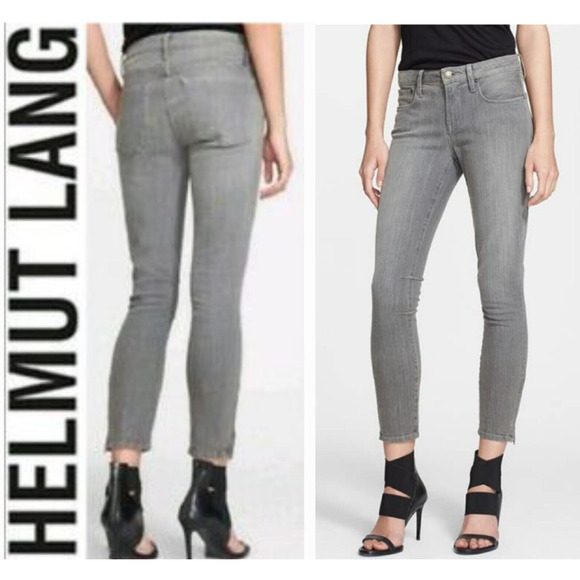 HELMUT LANG runway skinny-stretch crop ankle-zip goop fave travel jeans $245 25 - Picture 10 of 14